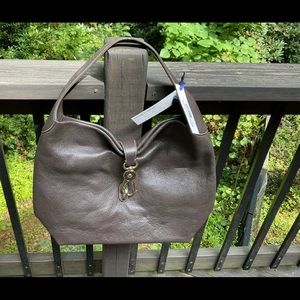 NWT D&B brown Logo Lock Shoulder Bag